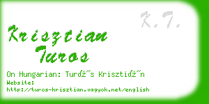krisztian turos business card
